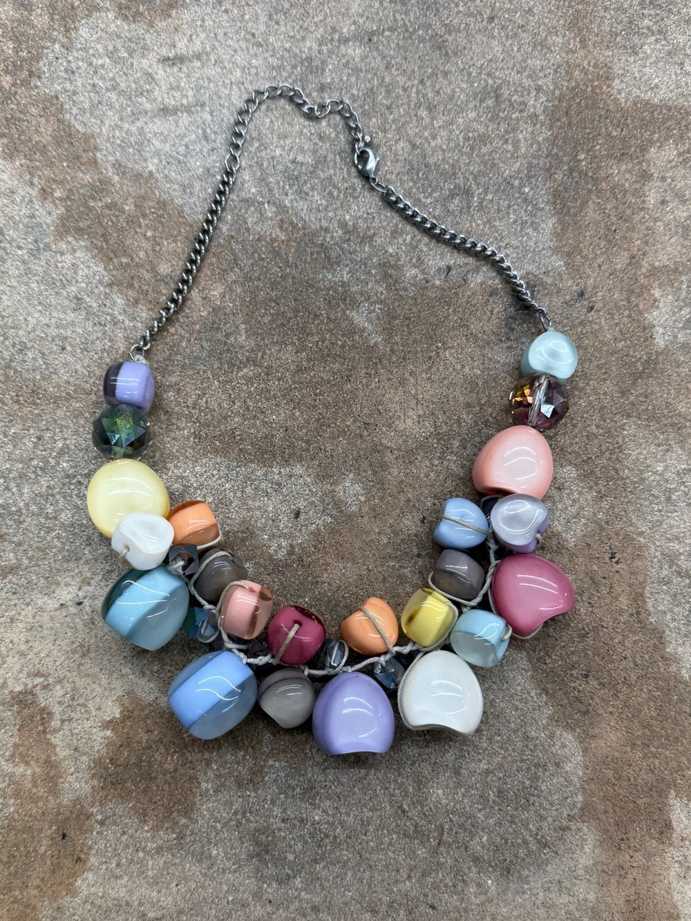 Multicolor Beaded Statement Necklace - Women Jewelry